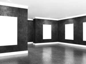 Black walls with white rectangles How to Choose the Right Multi-Color Paint Finishes for Your Business' Success