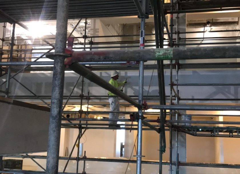 Construction project in warehouse