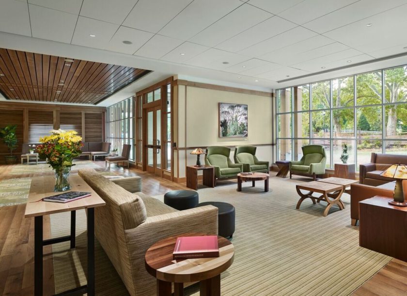 Newly painted hotel interior