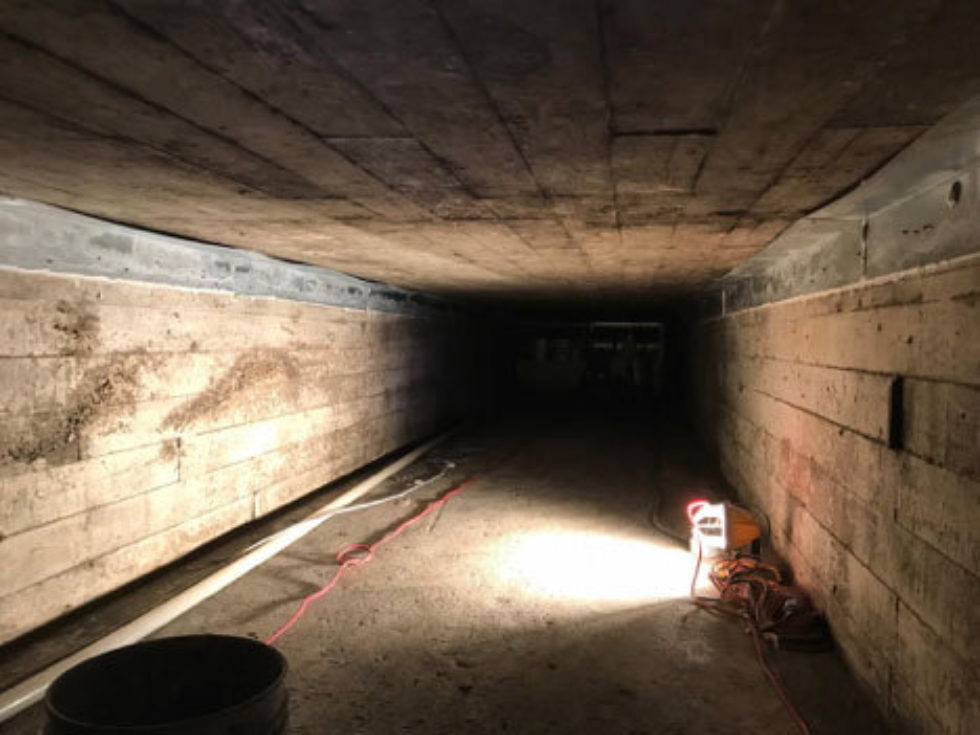 Commercial painting in a confined space