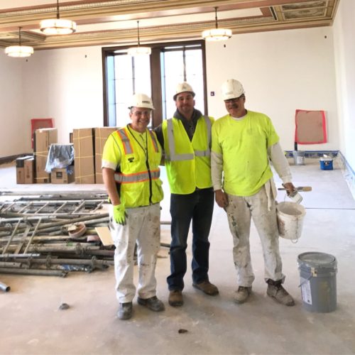 Three PAINTech painters in a confined space